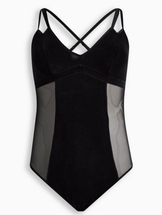 torrid Tops - NWT Torrid Velour and Mesh Bodysuit